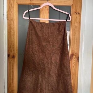 Elegant Brown A-Line Skirt